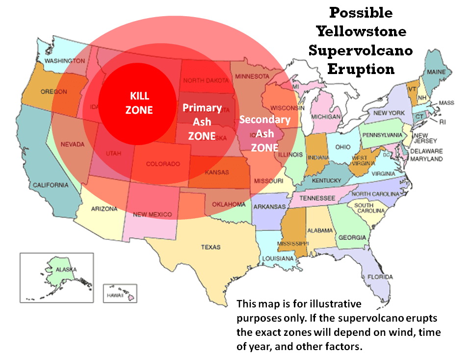 Map Yellowstone Volcano - London Top Attractions Map