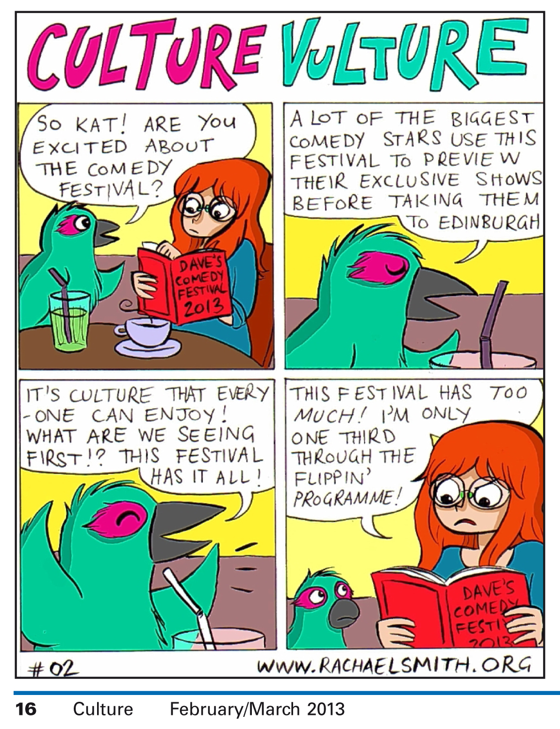 Rachael Smith Illustration Culture Vulture comic strip 2