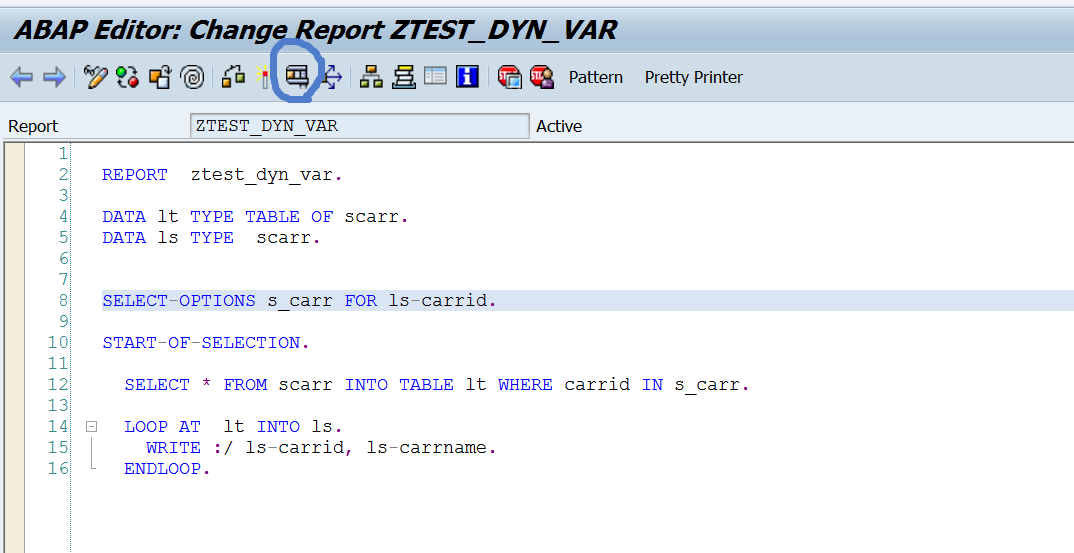 TECHSAP : Creating a dynamic variant for a report