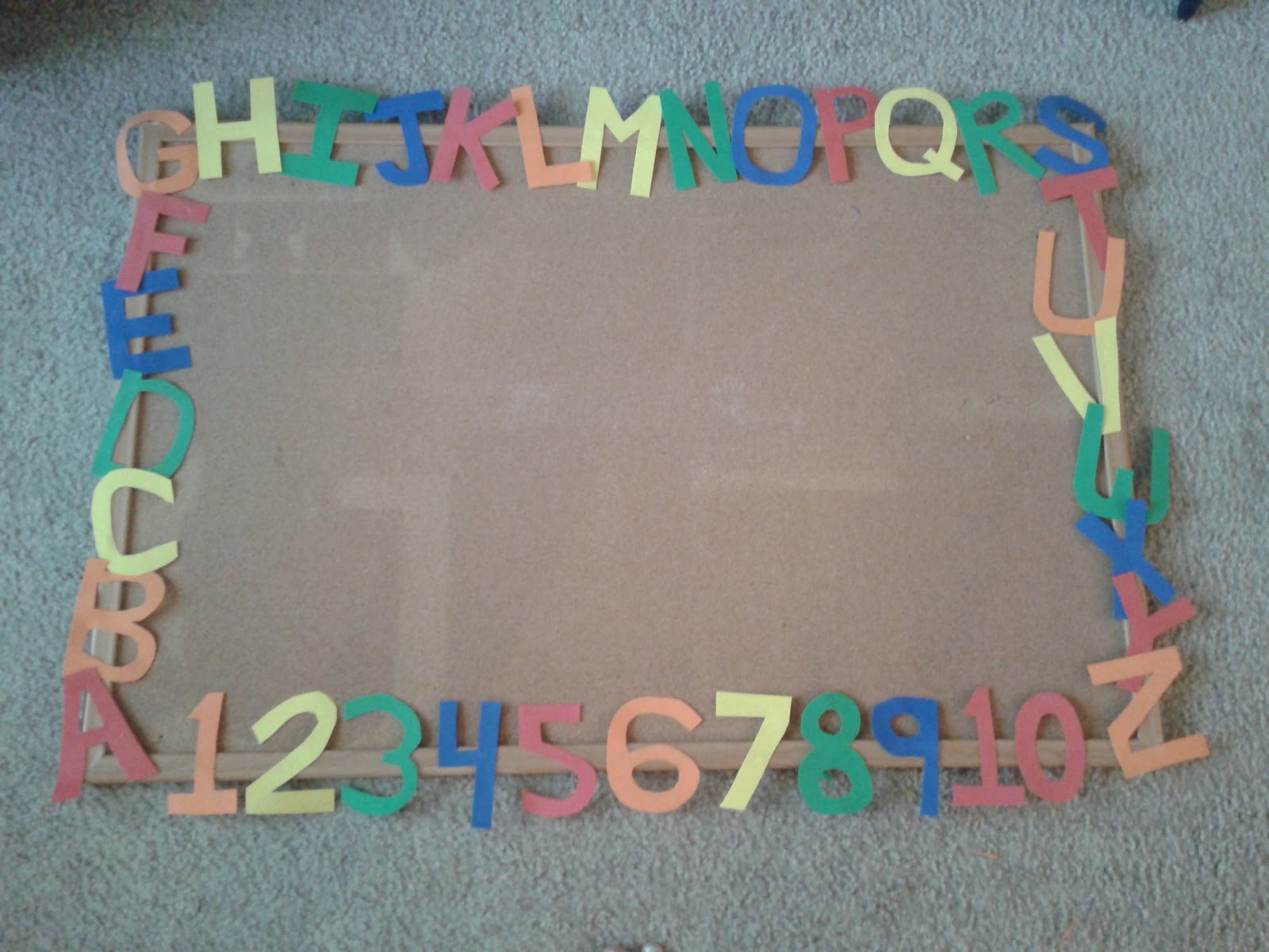 A Hodgepodge of Odds and Ends: ABC.. Easy as 123 Bulletin Board for