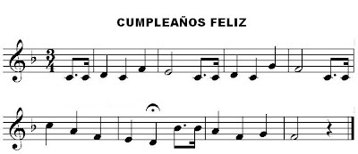 feliz cumpleaños partitura para flauta