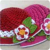 Gorros para niñas a Crochet Gorros para niñas a Crochet