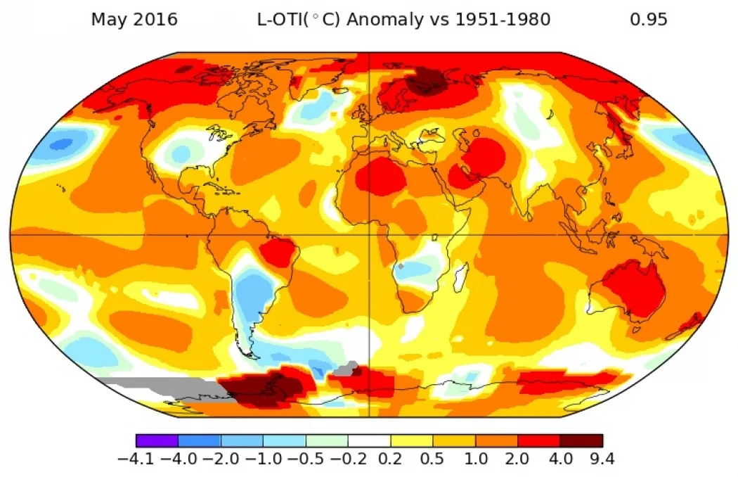May 2016 - The Hottest Month on Record