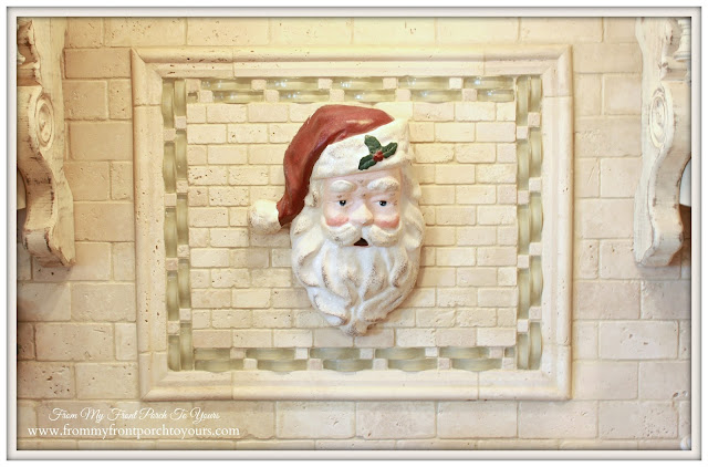  Vintage Farmhouse Christmas Kitchen-Vintage Santa-Above Stove-From My Front Porch To Yours
