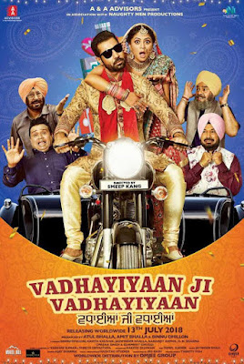 Vadhayiyaan Ji Vadhayiyaan 2018 Punjabi 720p WEB HDRip 600Mb x265 HEVC