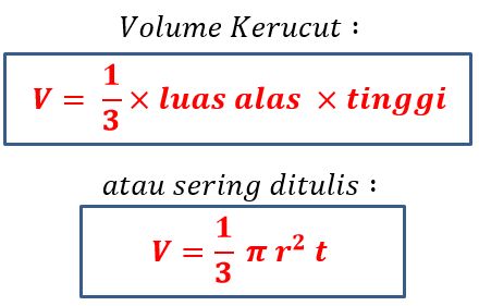 Rumus Volume Kerucut Cara Aimyaya Cara Semua Cara