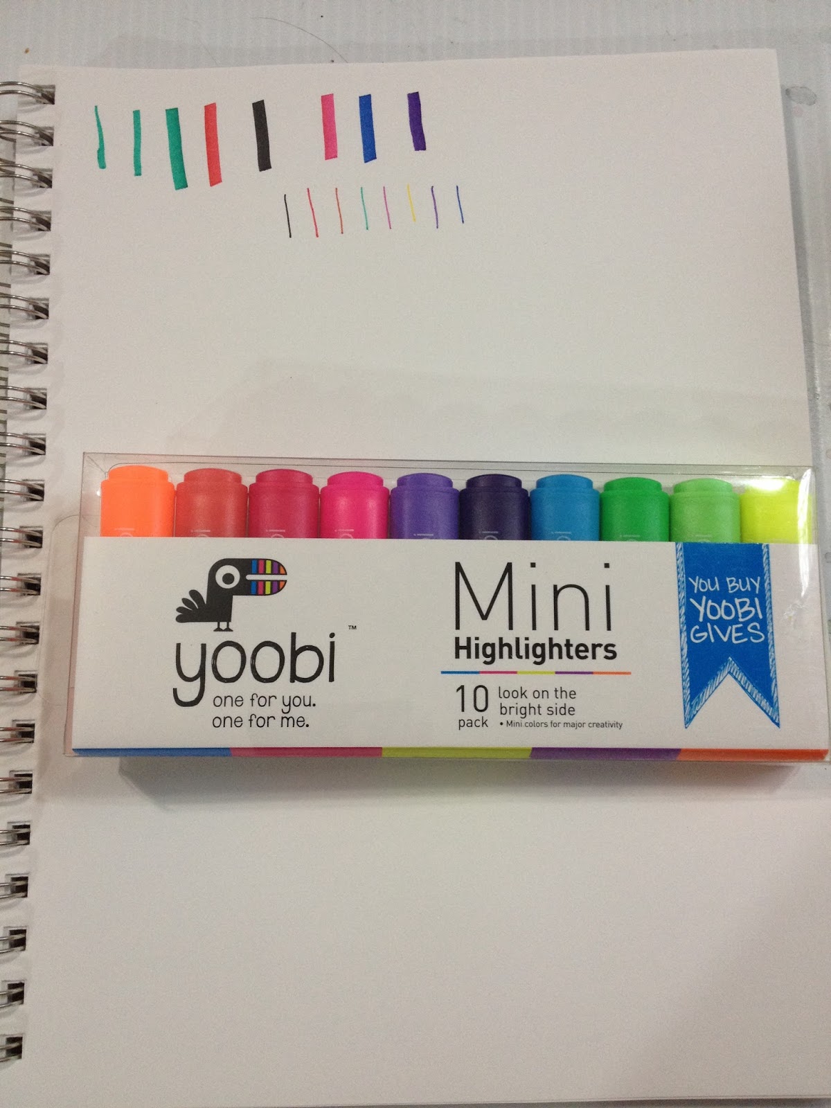 Yoobi Multicolor Mini Highlighters - 10 Pack