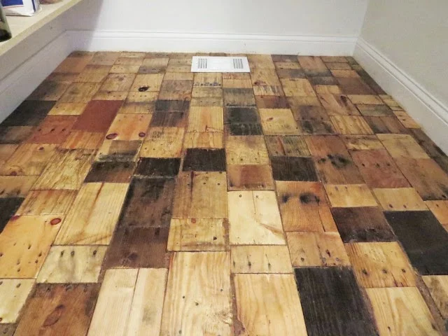 pallet wood flooring sealed with polyurethane