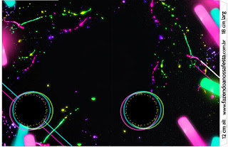 Etiquetas de Fiesta Neón para imprimir gratis