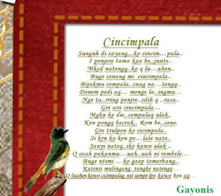 Lirik Lagu Cicimpala Swirni