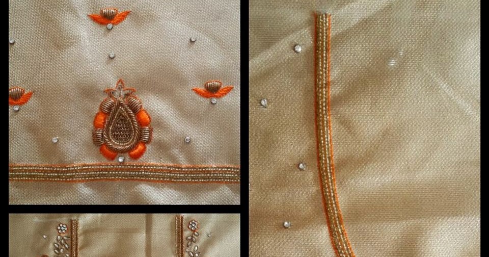 Sparkling Fashion: Simple designer work blouses for pattu/silk sarees
