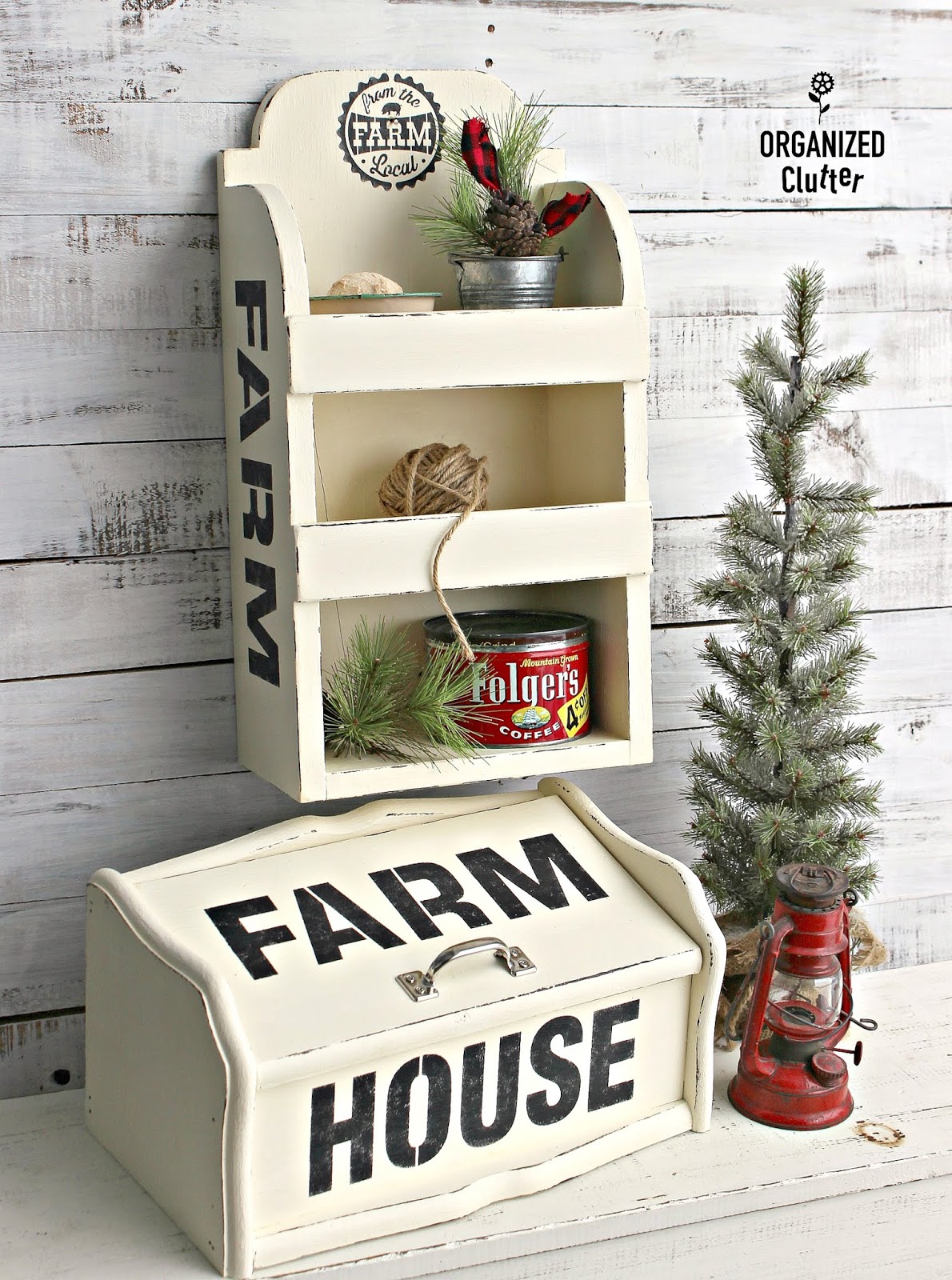 Bread Boxes Upcycled with Paint, Stencils & Chicken Wire Organized Clutter