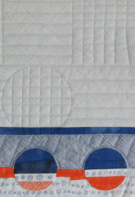 Finished quilt - Applique circles - Carolyn Friedlander's fabrics