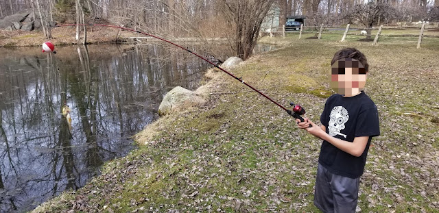 Bass fishing in the back yard