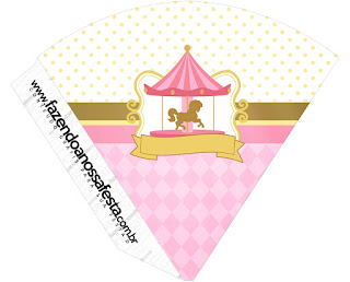 Carrusel en Rosa: Imprimibles Gratis para Fiestas. Carrusel en Rosa: Imprimibles Gratis para Fiestas.