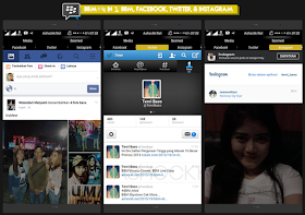 BBM 4 in 1 Facebook, BBM, Twitter dan Instagram based 3.0