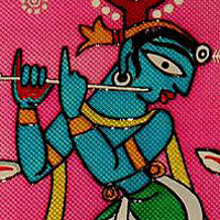 jamini krishna roy painting glass cowherd lord depicts adaptation another