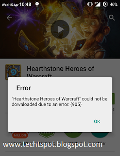 Fix Google Play Store Error 905
