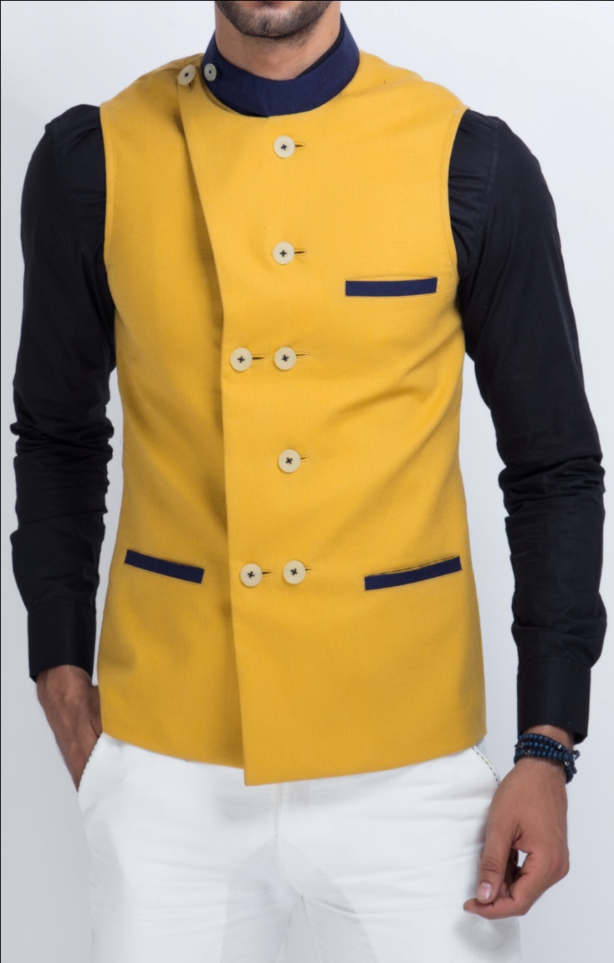 double breasted nehru jacket