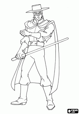 Zorro Da Colorare Per Bambini