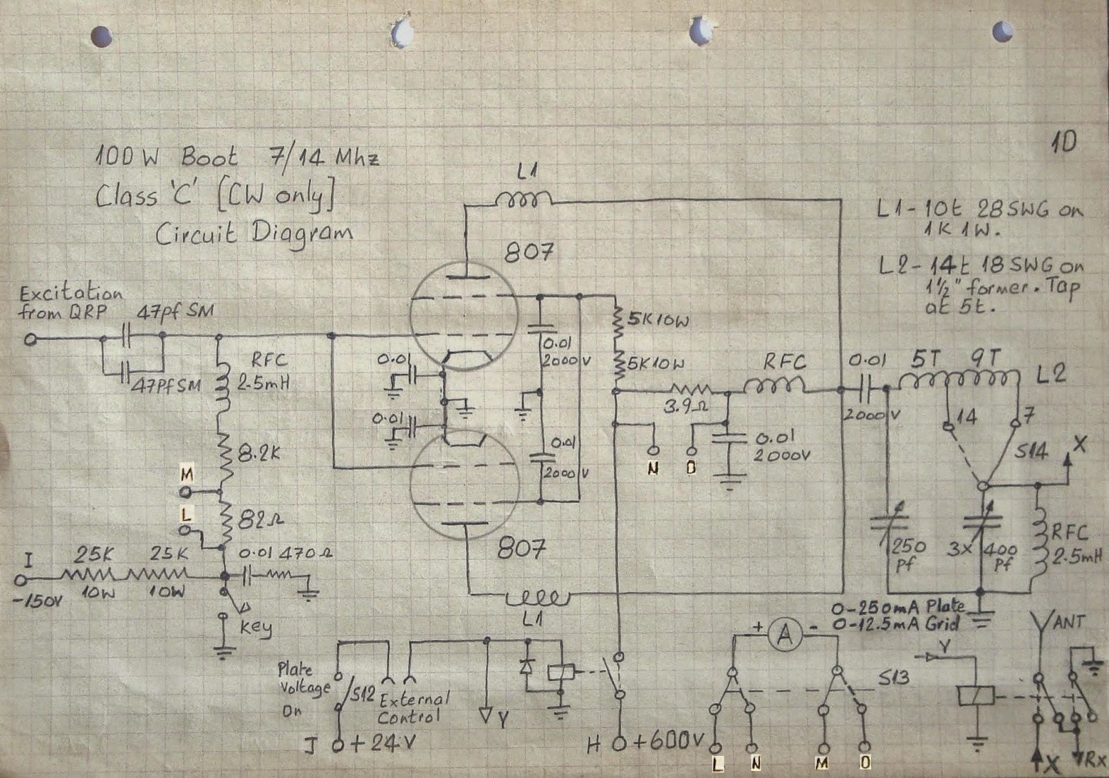 Amateur Radio : A Homebrew 100W (DC Input) Class 'C' Amplifier