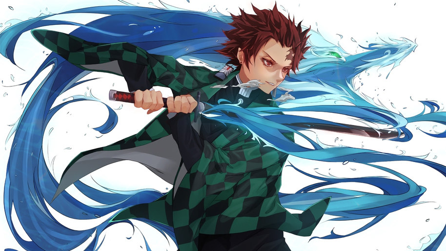 Tanjiro Kamado, Water Dragon, Kimetsu no Yaiba, 4K, 155 Wallpaper PC