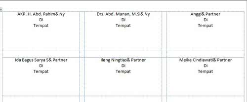 Cara Praktis Membuat Label Undangan 103 dan Mencetaknya