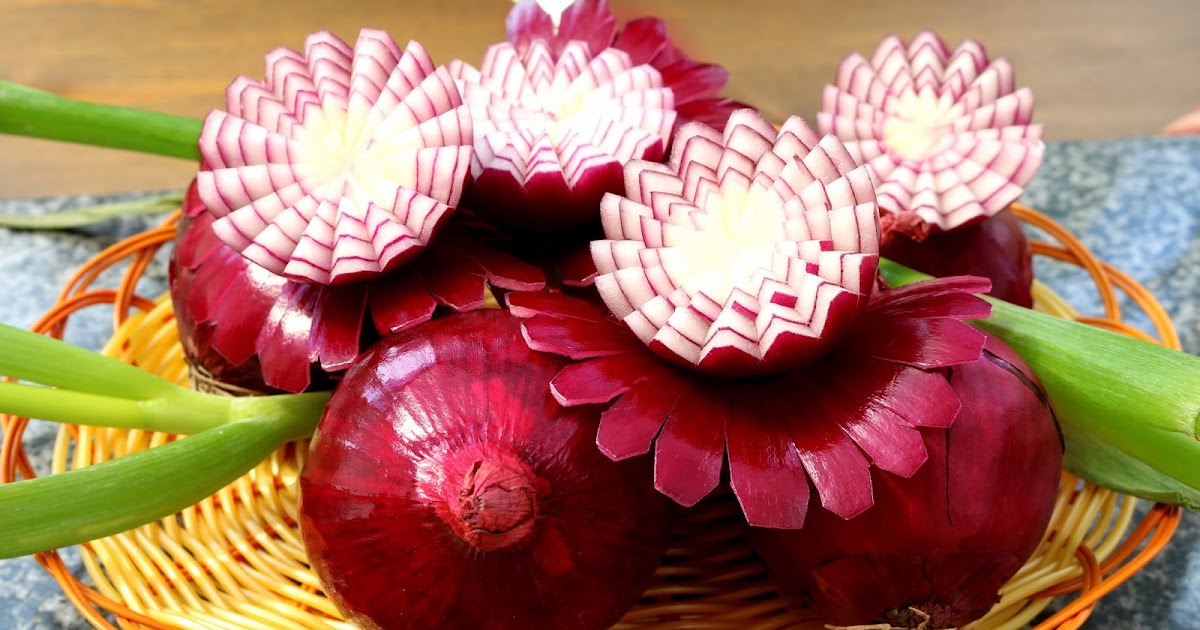 ItalyPaul Art In Fruit & Vegetable Carving Lessons Art in Red Onion