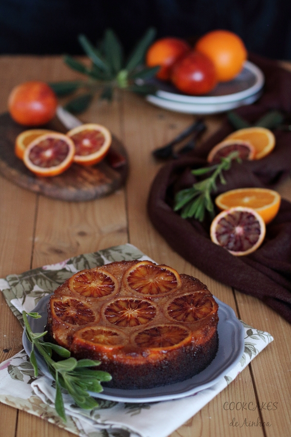 Bizcocho de Naranja y Almendra. Tarta Invertida. Cookcakes de Ainhoa