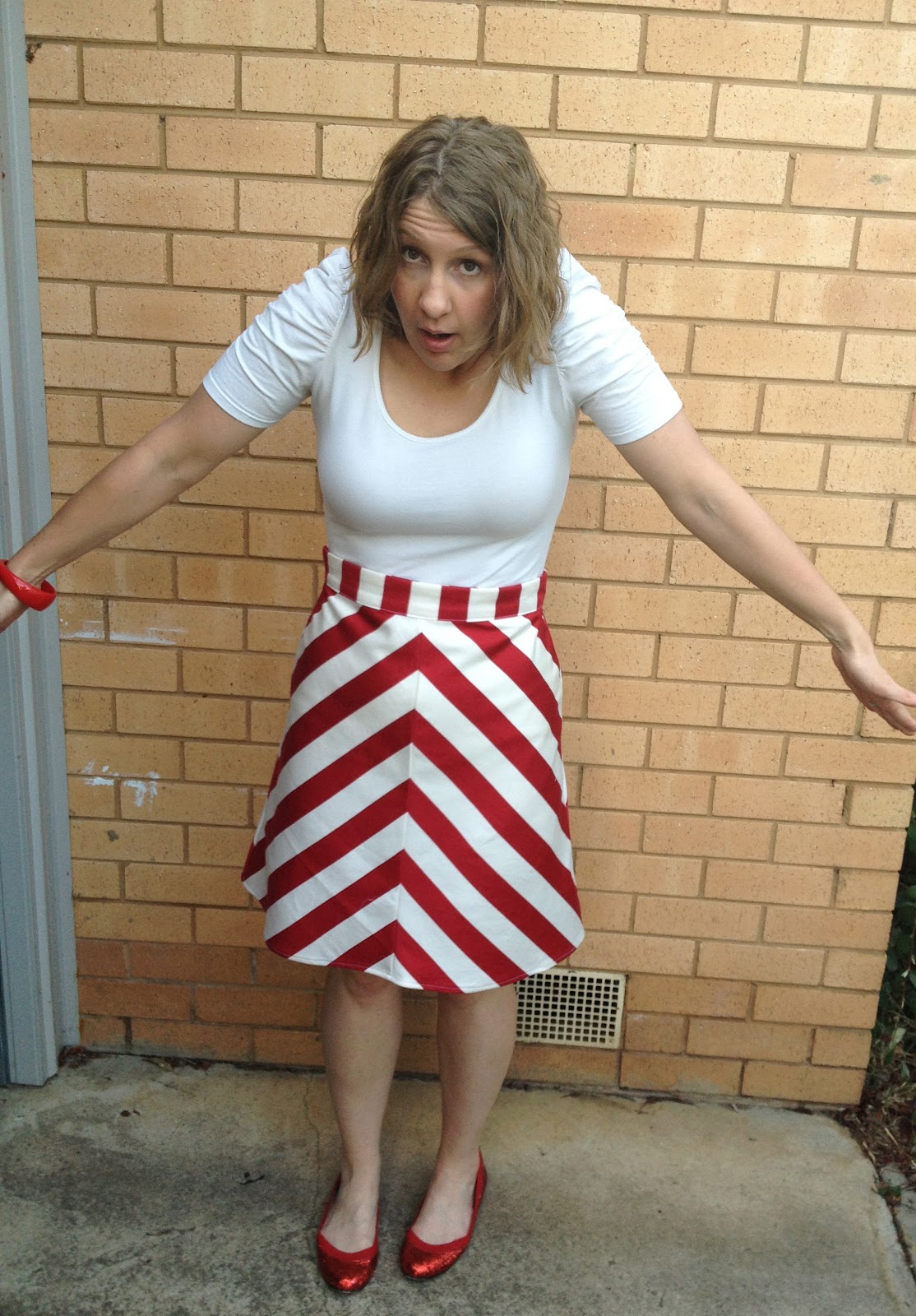 Amanda vs The Chevron Ginger Skirt