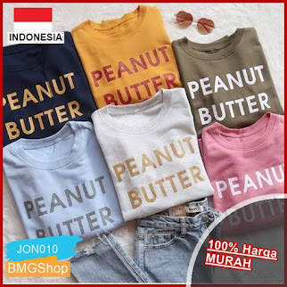 JON10 Tshirt Wanita Kaos Wanita Peanut Butter BMGShop