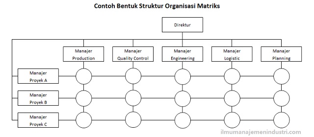 Sementara Struktur Organisasi Matrix Pada Sebuah Perusahaan