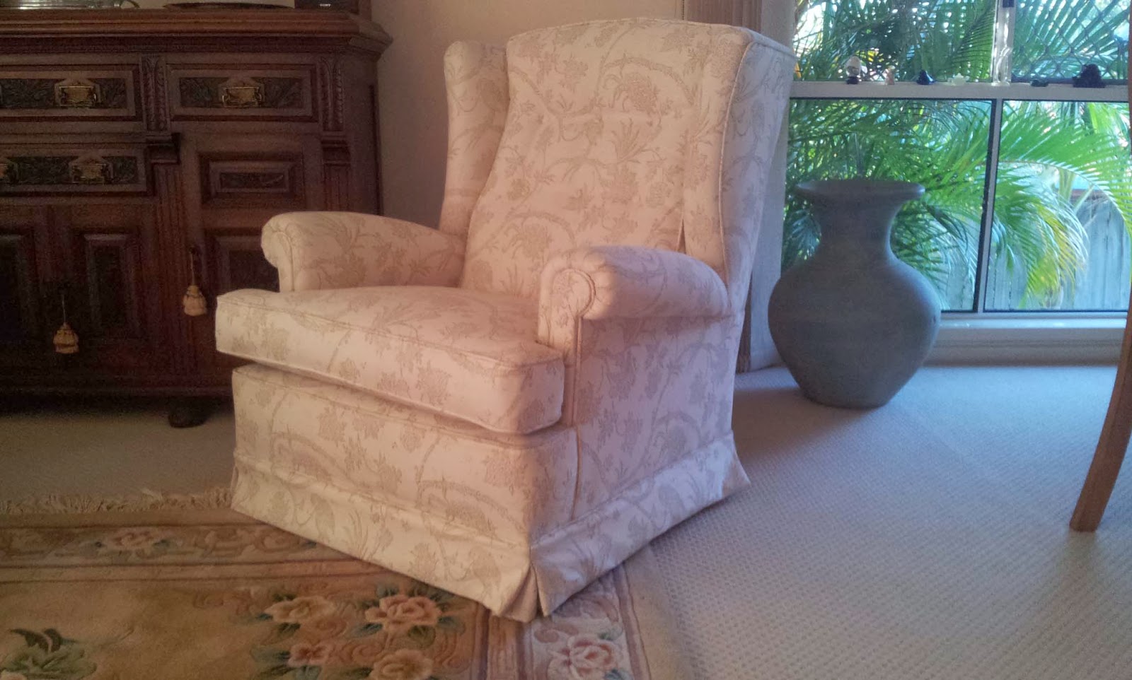 Upholsterers Gold Coast First Edition Upholstery Wing back chair