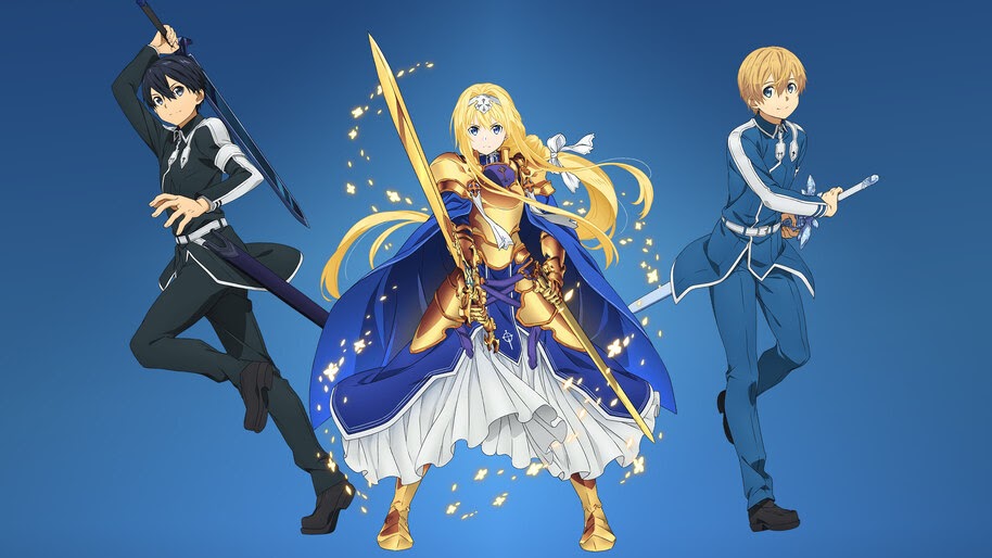Alice, Kirito, Eugeo, Sword Art Online Alicization, 4K, #4.1849