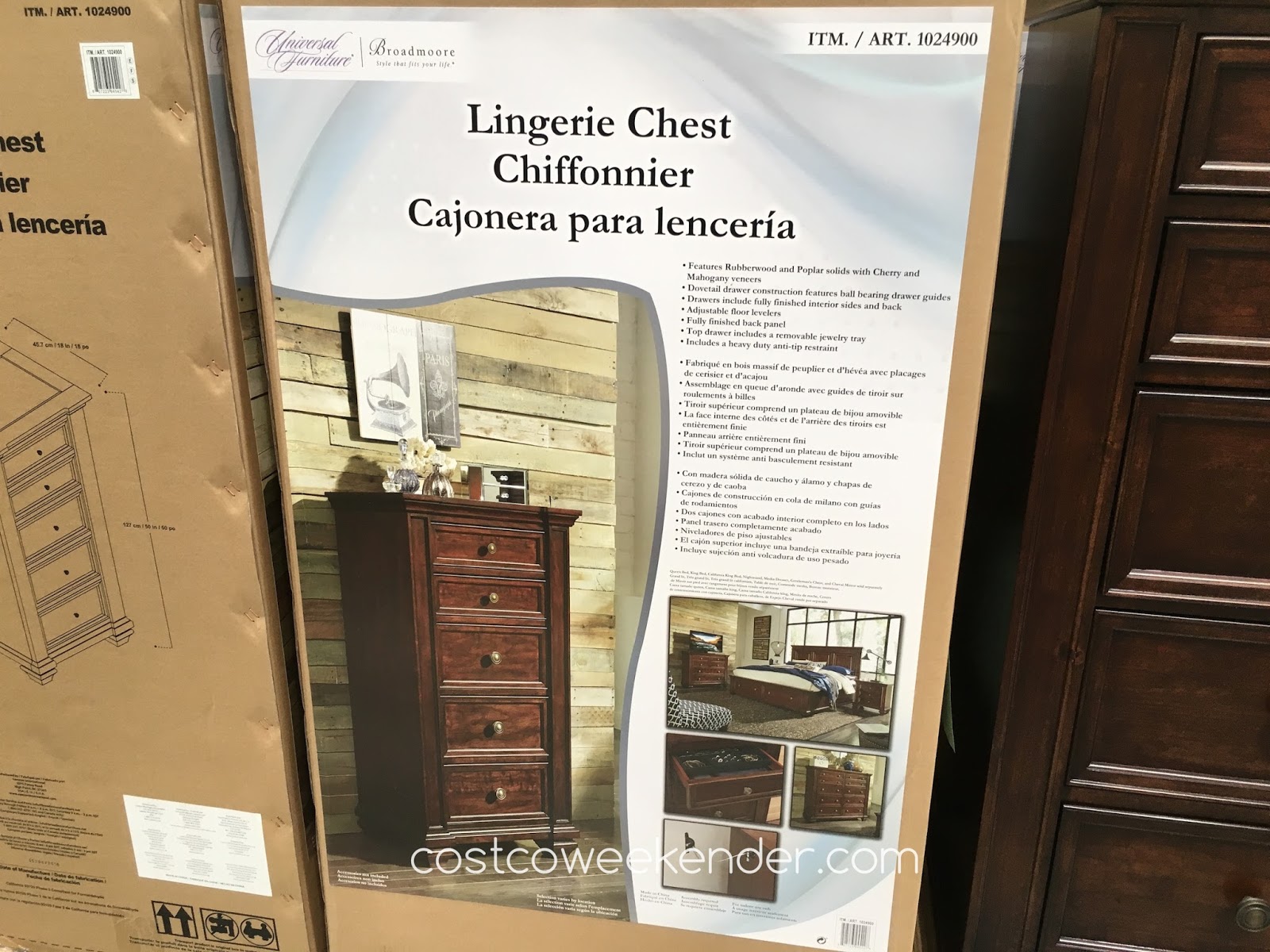 Universal Broadmoore Lingerie Chest Costco Weekender