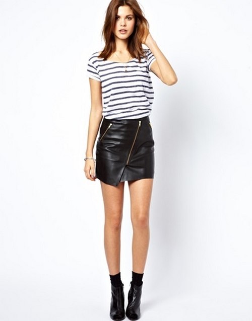 10 Leather Skirt Look! Leather Skirt is Gold Worth