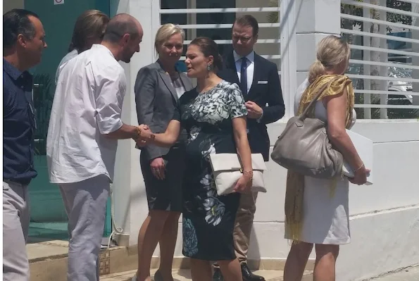 Crown Princess Victoria of Sweden and Prince Daniel arrived to Agencia Colombiana para la Reintegración (Agency for Reintegration) in Cartagena, Colombia.