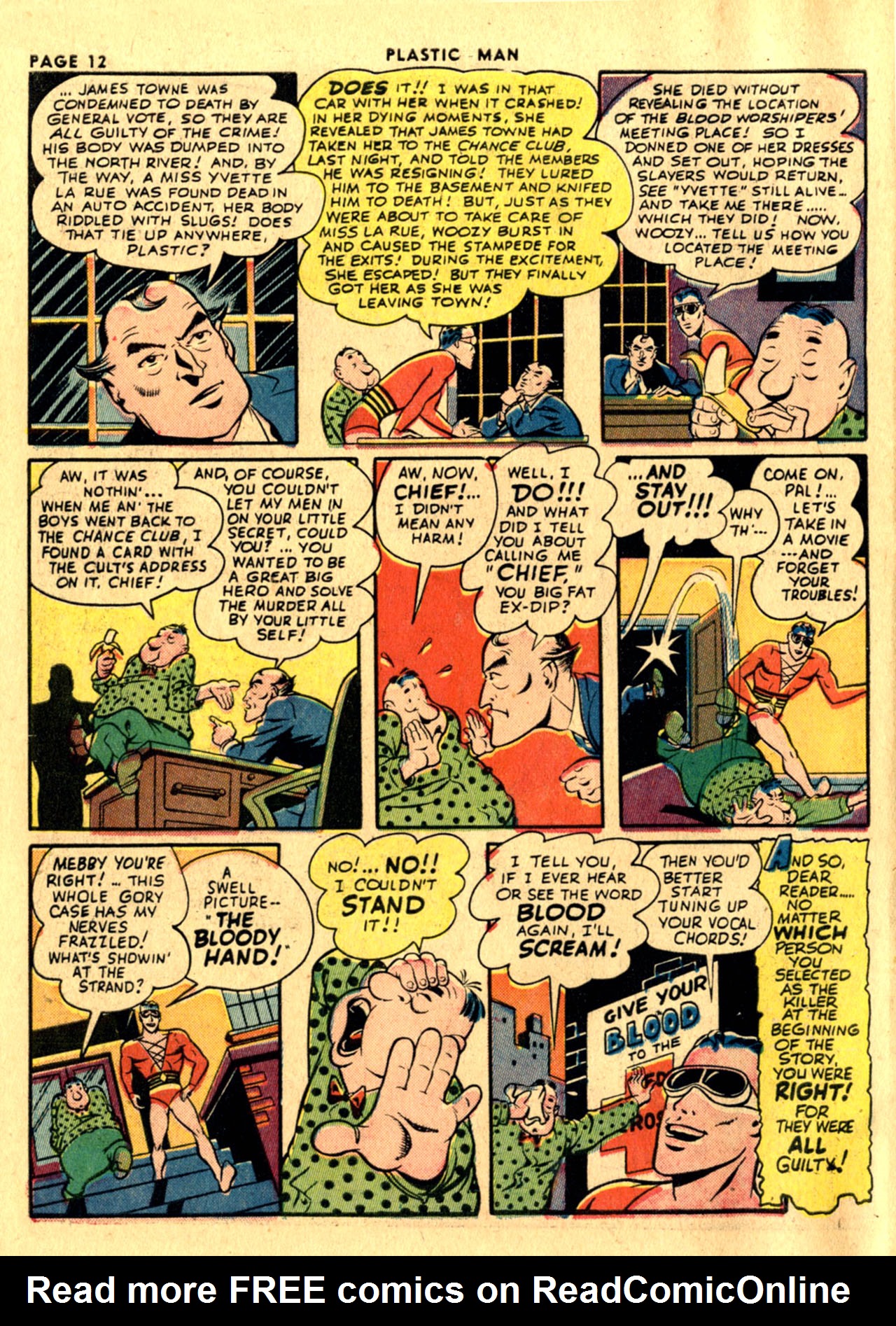 Read online Plastic Man (1943) comic -  Issue #1 - 14