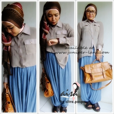 Aisa: Covering the Aurah: OOTD Hijab Style: Mocca Shirt ...