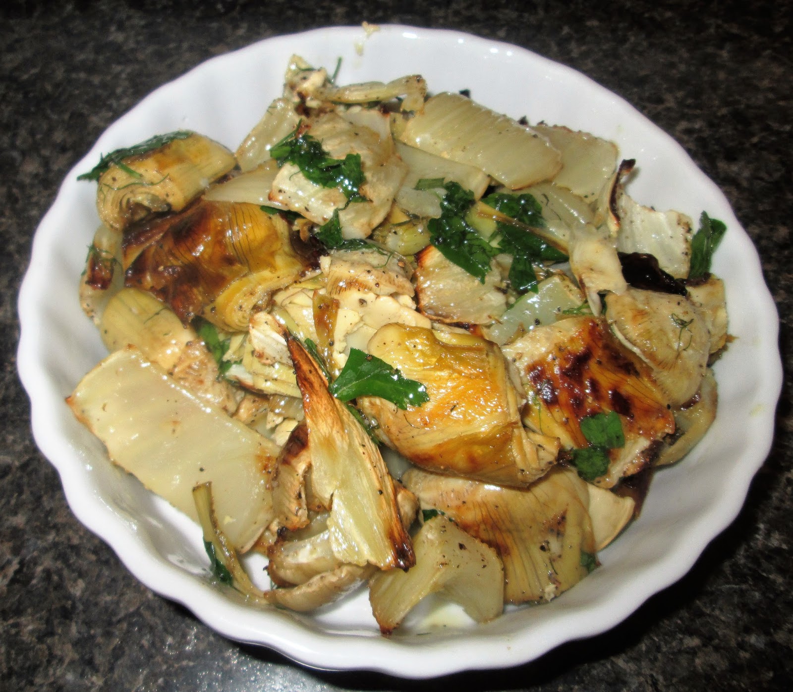 Christine's Cooking Roasted Fennel and Artichoke Hearts