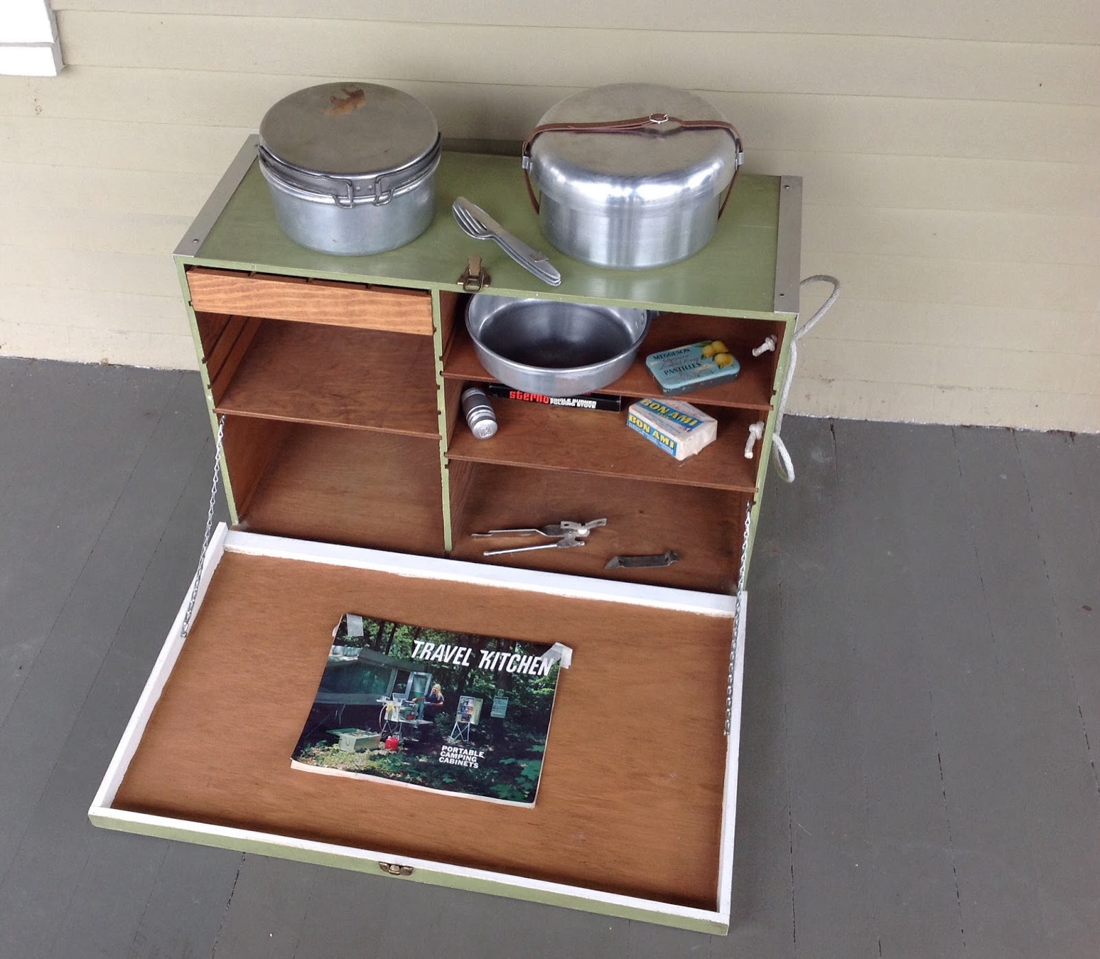 Cottontail Farm: Vintage camping kitchen / chuck box