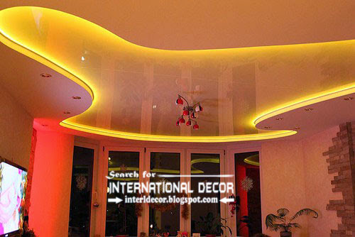 LED ceiling lights, LED strip lighting, stretch ceiling with led lights