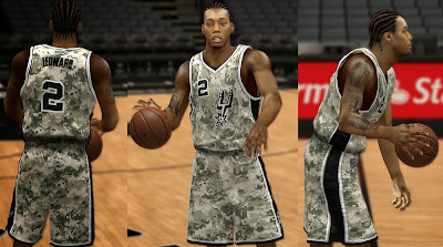 NBA 2K14 Spurs Camouflage Military Alternate Jersey