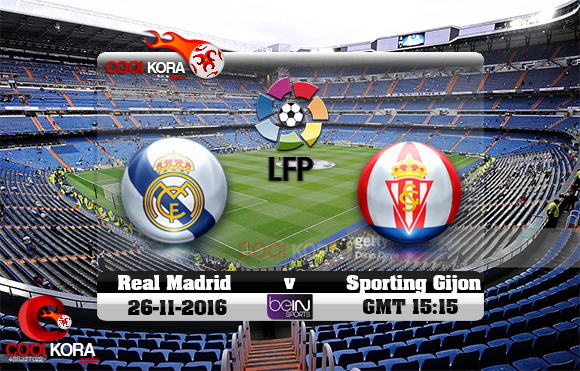 مشاهدة مباراة ريال مدريد وسبورتينغ خيخون اليوم 26-11-2016 في الدوري الأسباني مشاهدة مباراة ريال مدريد وسبورتينغ خيخون اليوم 26-11-2016 في الدوري الأسباني