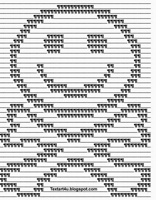 Smiley Face Crossbones Copy Paste Text Art | Cool Ascii Text Art 4 U