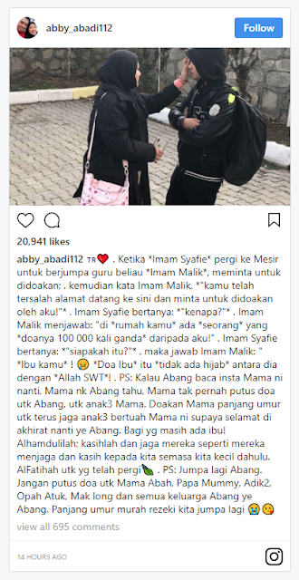 abby abadi abby abadi hantar anaknya ke turki