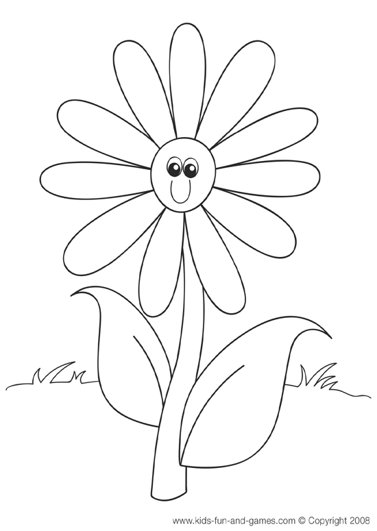 Flower Printable Coloring Pages Worksheets Simple Flower Coloring Pages