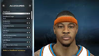Carmelo Anthony Player Update NBA 2K12 Cyber face + Accessories 2K13