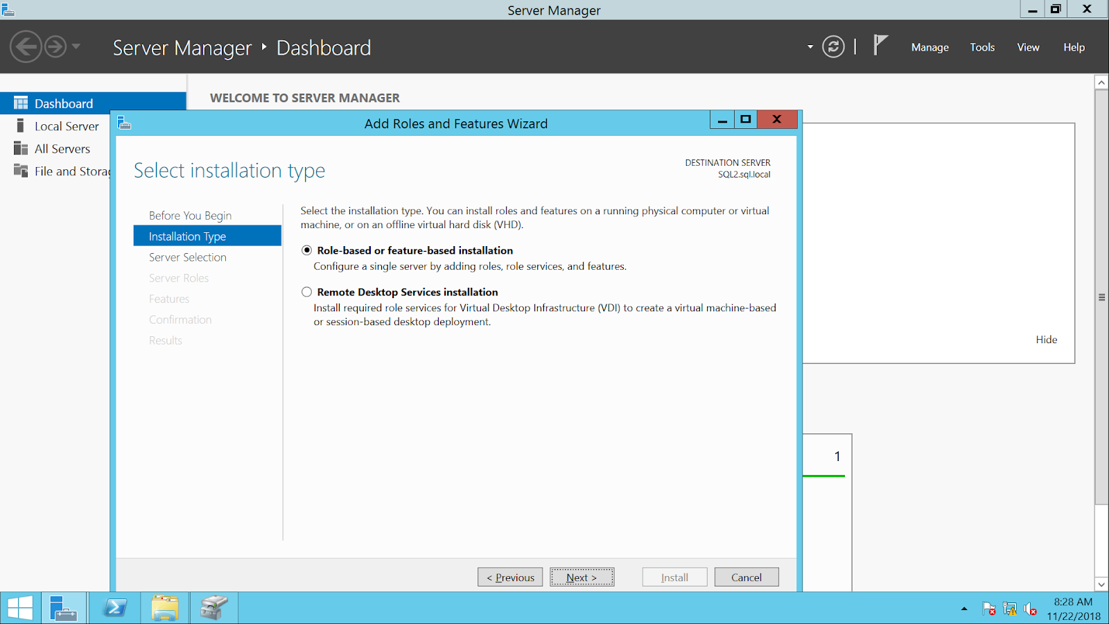SQL Database server builds: SQL SERVER 2 PART 1