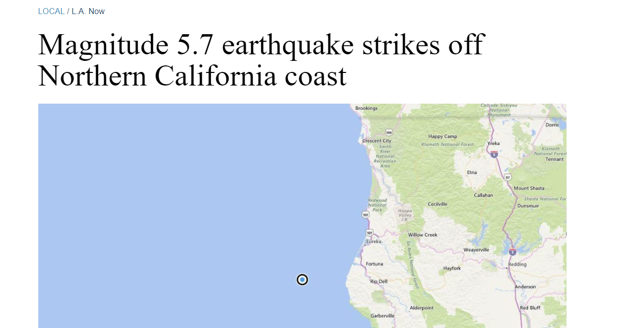 Ferndale california earthquake today